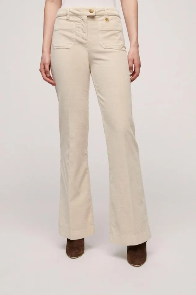 Luisa Spagnoli Pants Onico 8211 Flared Trousers Ivory 8211 Women