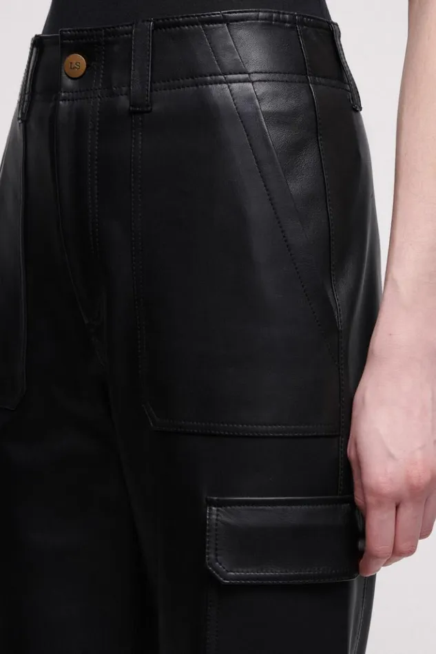 Luisa Spagnoli Pants Origine 8211 Leather Trousers Black 8211 Women Luisa Spagnoli Pants Origine 8211 Leather Trousers Black 8211 Women