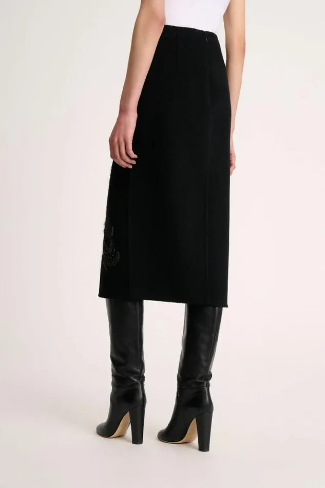 Luisa Spagnoli Skirts And Shorts Furia 8211 Embroidered Skirt Black 8211 Women