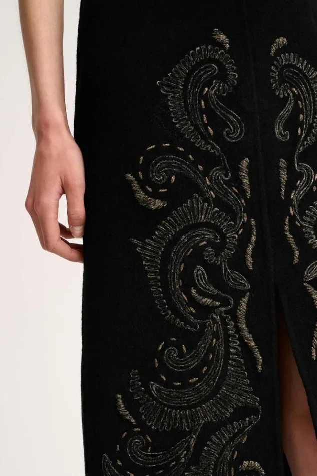 Luisa Spagnoli Skirts And Shorts Furia 8211 Embroidered Skirt Black 8211 Women