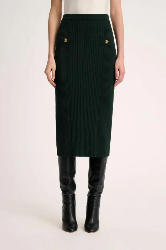 Luisa Spagnoli Skirts And Shorts Maionese 8211 Knit Skirt Bottlegreen 8211 Women