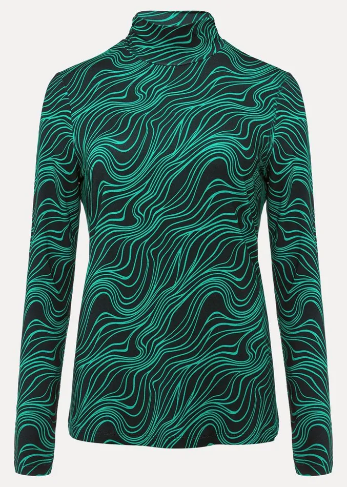 Macey High Neck Top Green Multi Women Phase Eight Tops and TShirts