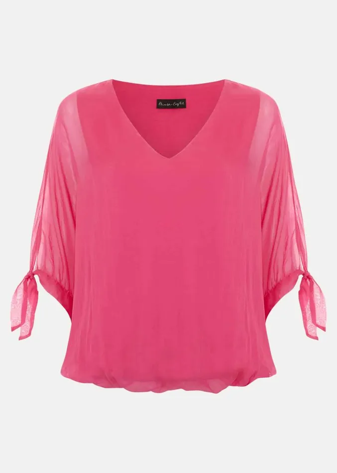 Madison Pink Silk Blouse Pink Women Phase Eight Shirts and Blouses