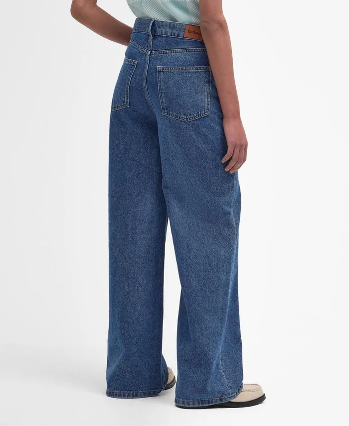 Maisie WideLeg Jeans Ecru Women Barbour Trousers and Shorts