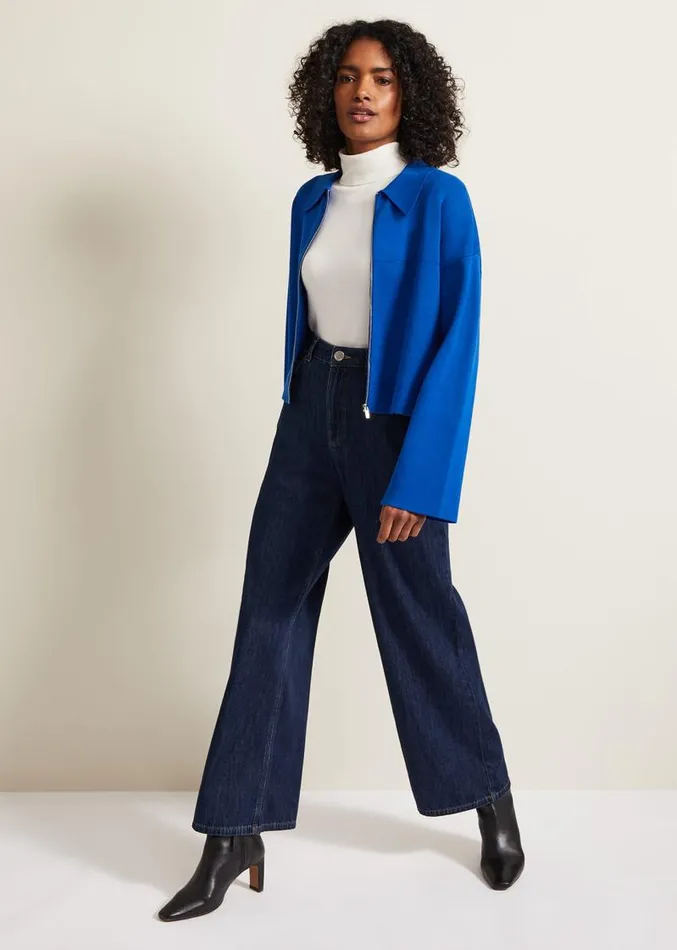 Maisie Zip Jacket Cobalt Women Phase Eight Jackets