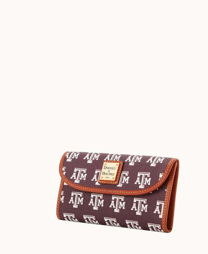 ManWoman Collegiate Texas Achr38M University Continental Clutch Texas Aandm Dooney and Bourke Wallets