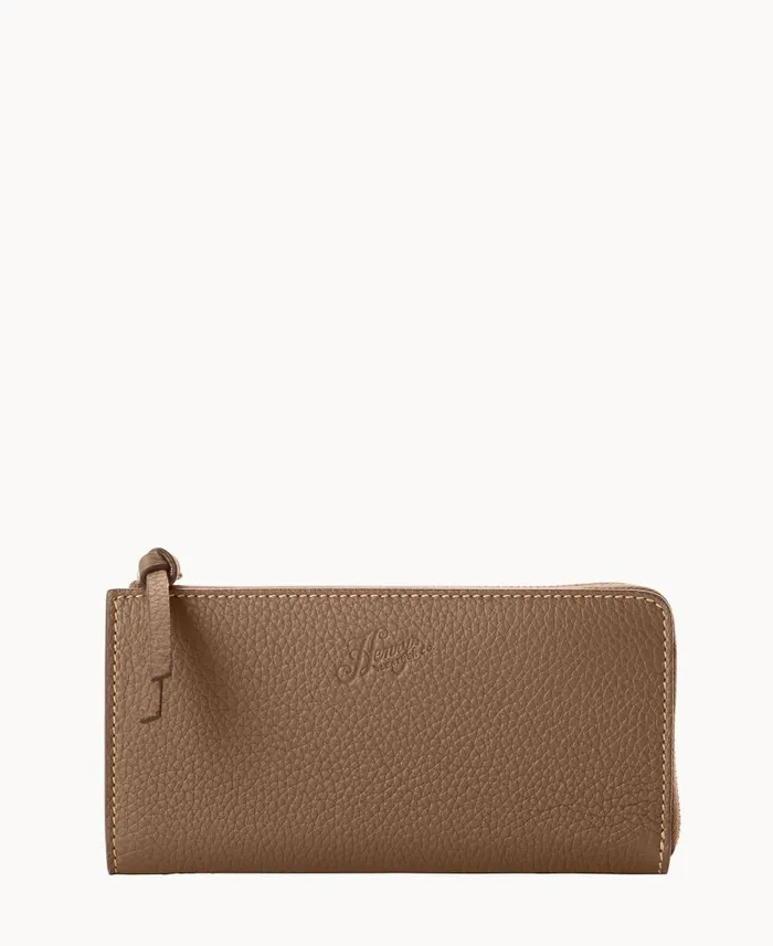 ManWoman Henrys Zip Clutch Dark Taupe Dooney and Bourke Wallets