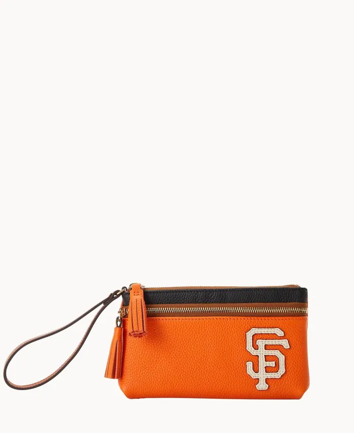 ManWoman MLB Giants Double Zip Wristlet Giants Dooney and Bourke Wallets