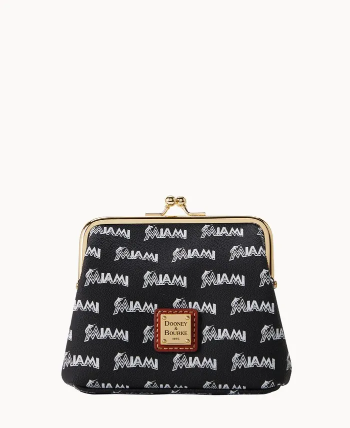 ManWoman MLB Marlins Large Framed Purse Marlins Dooney and Bourke Wallets