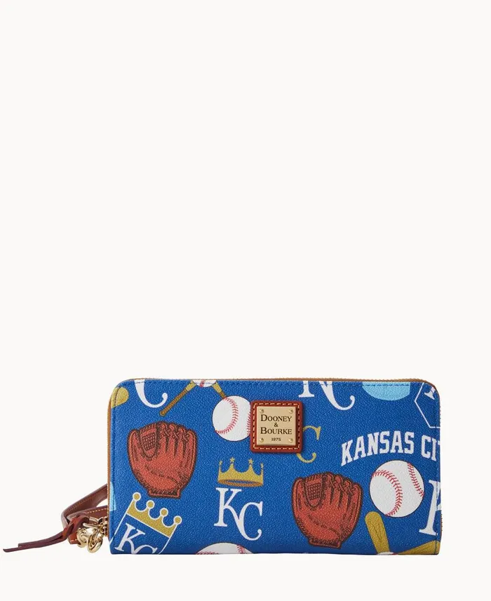 ManWoman MLB Royals Large Zip Around Wristlet Royals Dooney and Bourke Wallets