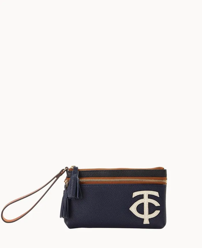 ManWoman MLB Twins Double Zip Wristlet Twins Dooney and Bourke Wallets