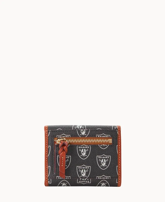 ManWoman NFL Raiders Flap Credit Card Wallet Las Vegas Raiders Dooney and Bourke Wallets ManWoman NFL Raiders Flap Credit Card Wallet Las Vegas Raiders Dooney and Bourke Wallets