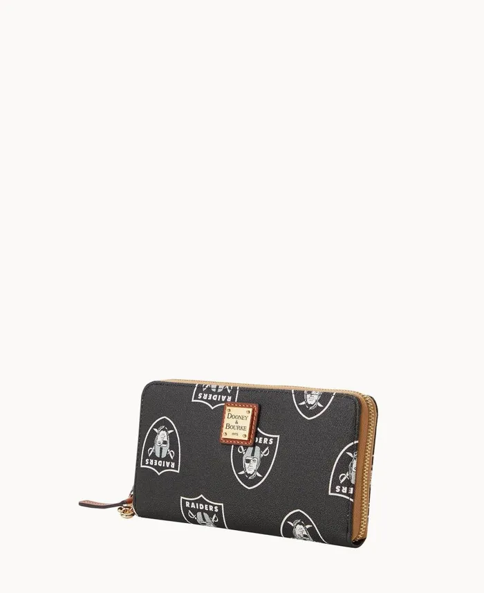 ManWoman NFL Raiders Large Zip Around Wristlet Raiders Dooney and Bourke Wallets ManWoman NFL Raiders Large Zip Around Wristlet Raiders Dooney and Bourke Wallets
