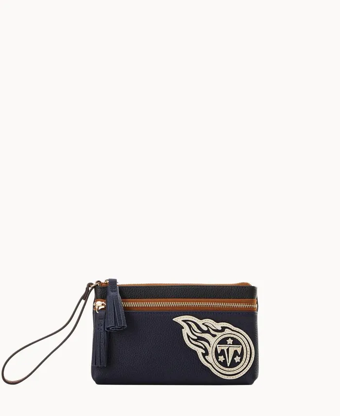 ManWoman NFL Titans Double Zip Wristlet Titans Dooney and Bourke Wallets