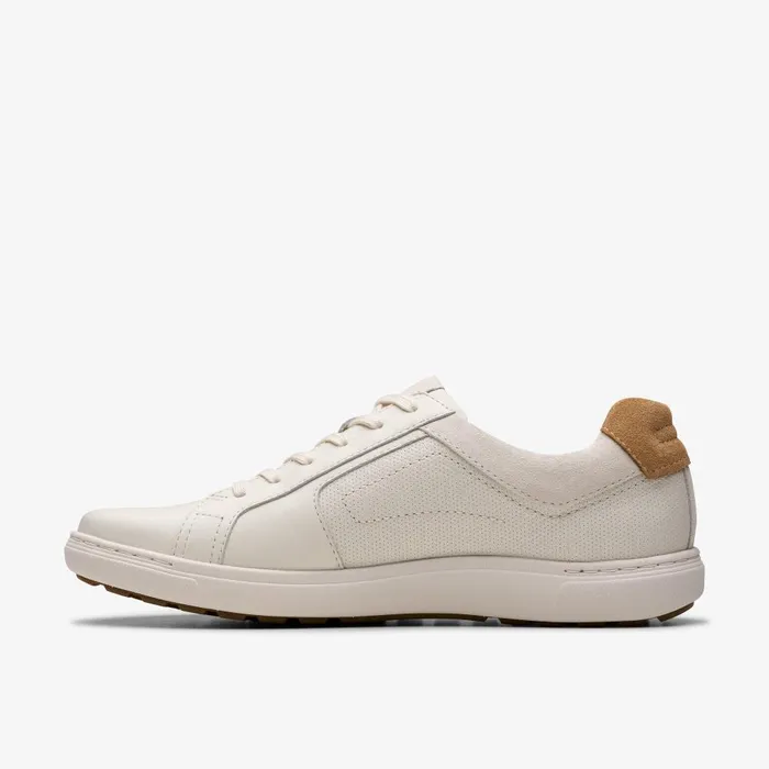 Mapstone Lace White Leather Men Clarks Sneakers