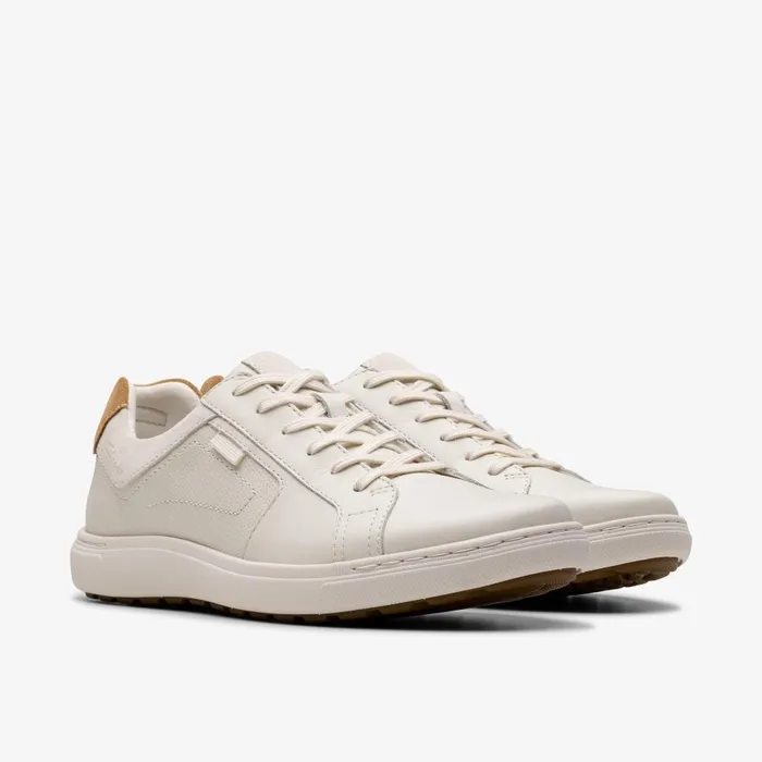Mapstone Lace White Leather Men Clarks Sneakers