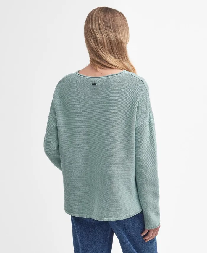 Marine Crew Neck Jumper Misty Rose Women Barbour Jumpers