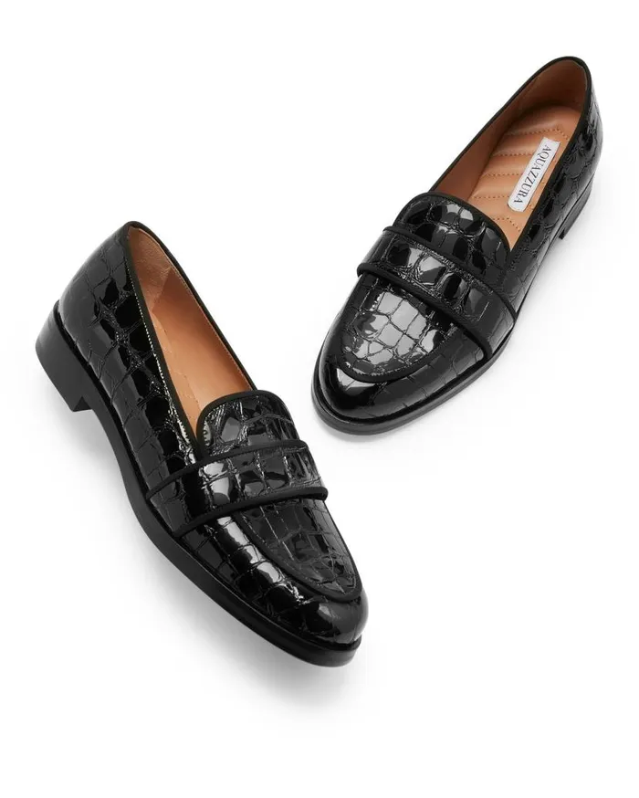 Martin Mocassin Black Women Aquazzura Flats