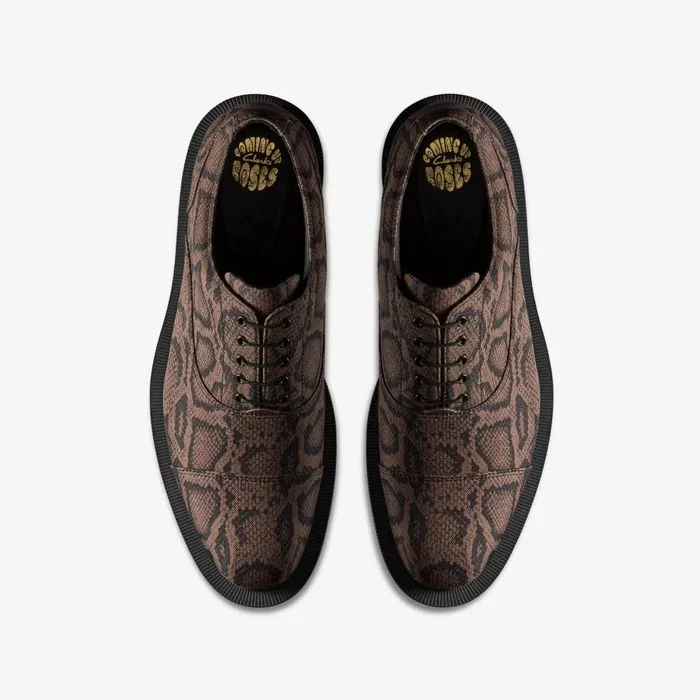 Martine Rose Womens Oxford 2 Brown Textile Women Clarks Loafers and Oxfords