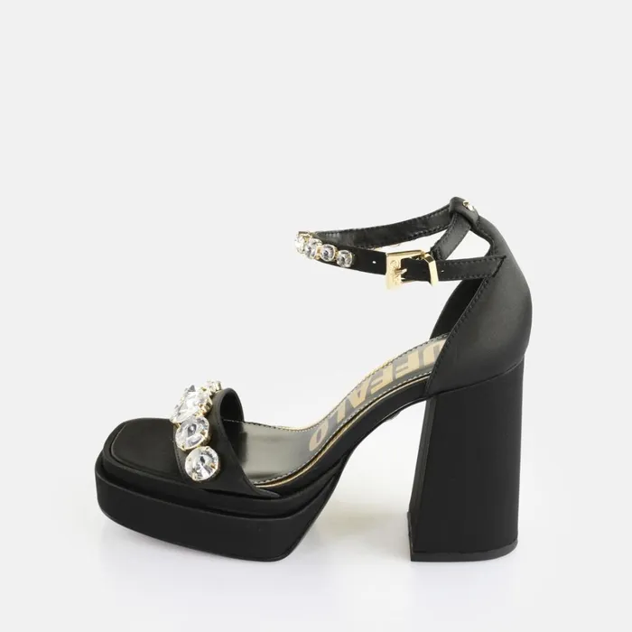 May Neat Ice Black Buffalo Heels