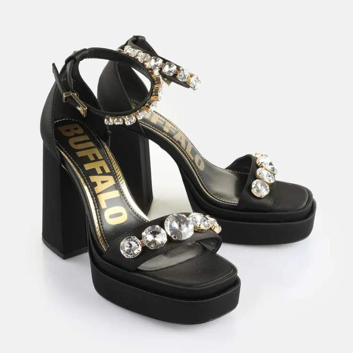 May Neat Ice Black Buffalo Heels