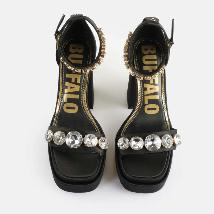 May Neat Ice Black Buffalo Heels