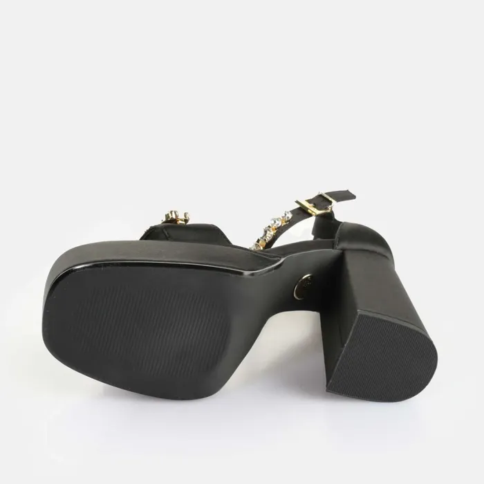 May Neat Ice Black Buffalo Heels