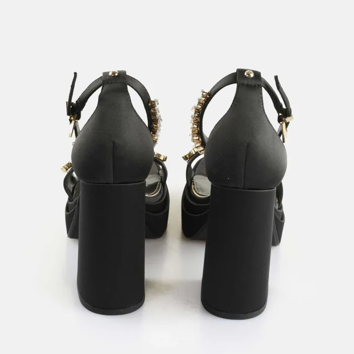 May Neat Ice Black Buffalo Heels