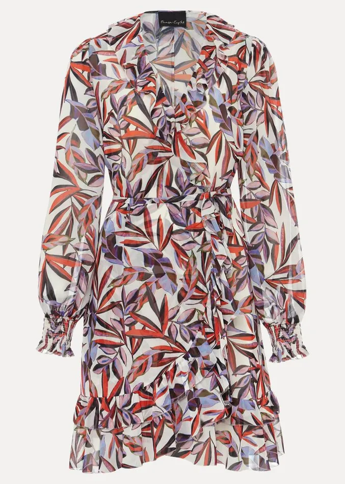 Melinda Leaf Print Mini Dress Ivorymulti Women Phase Eight Dresses