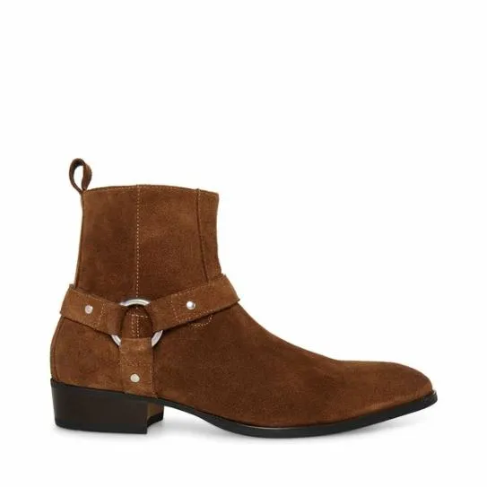 Men039s DASH COGNAC SUEDE Cognac Suede Steve Madden Boots