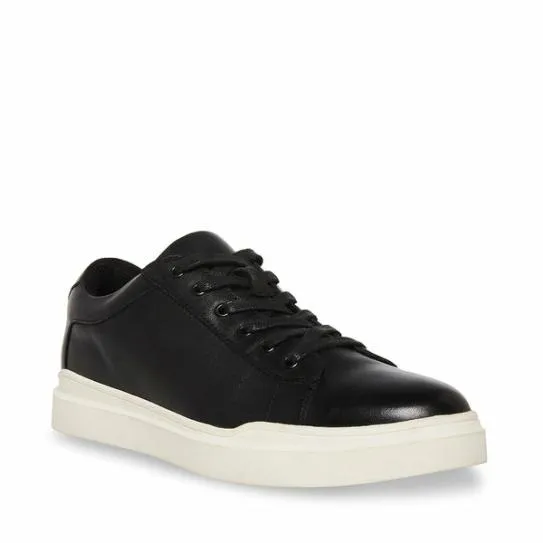 Men039s TILTON BLACK LEATHER Black Leather Steve Madden Sneakers Men039s TILTON BLACK LEATHER Black Leather Steve Madden Sneakers