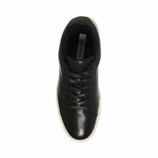 Men039s TILTON BLACK LEATHER Black Leather Steve Madden Sneakers Men039s TILTON BLACK LEATHER Black Leather Steve Madden Sneakers