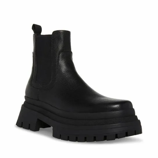 Men039s ZAP BLACK LEATHER Black Leather Steve Madden Boots Men039s ZAP BLACK LEATHER Black Leather Steve Madden Boots