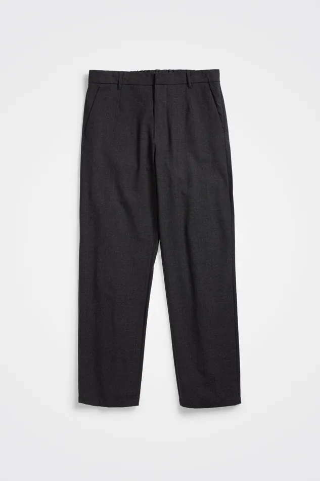 Men Aaren Cordura Tech Wool Trouser Charcoal Melange Norse Projects Trousers