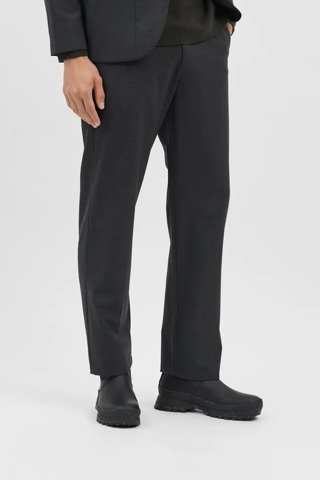 Men Aaren Cordura Tech Wool Trouser Charcoal Melange Norse Projects Trousers