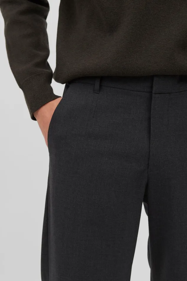 Men Aaren Cordura Tech Wool Trouser Charcoal Melange Norse Projects Trousers