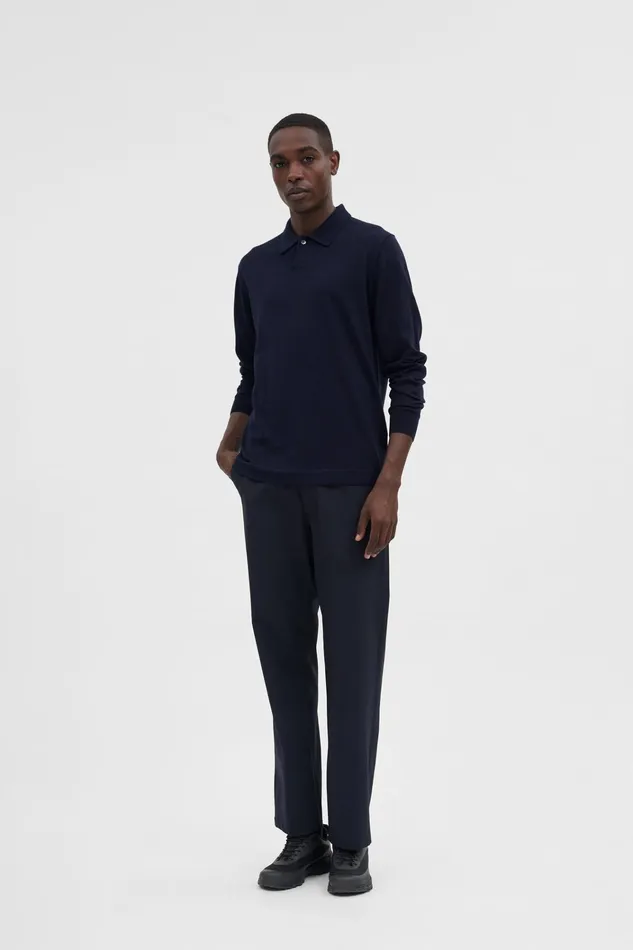 Men Aaren Travel Light Dark Navy Norse Projects Trousers