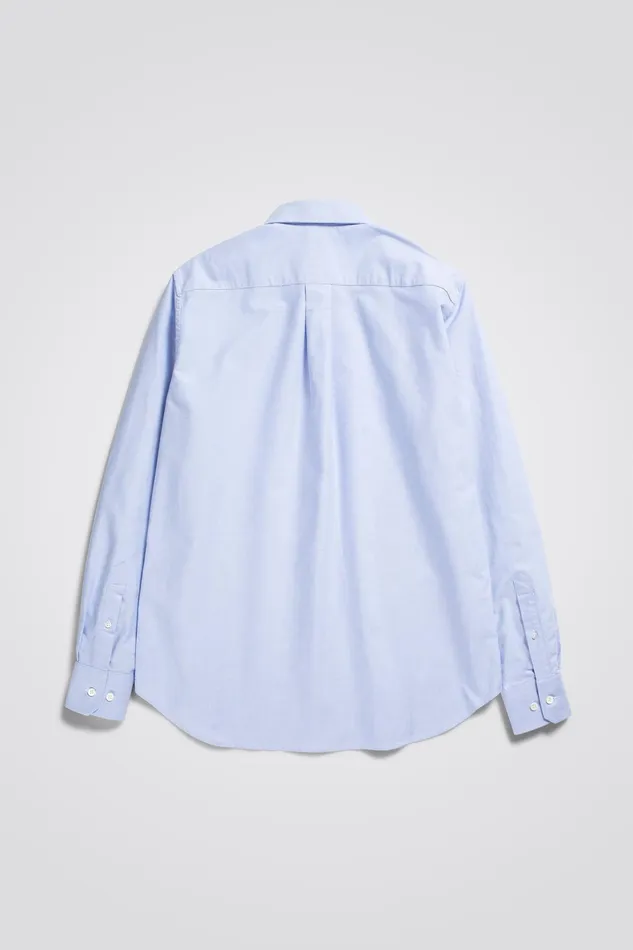 Men Algot Oxford Monogram Shirt Pale Blue Norse Projects Shirting