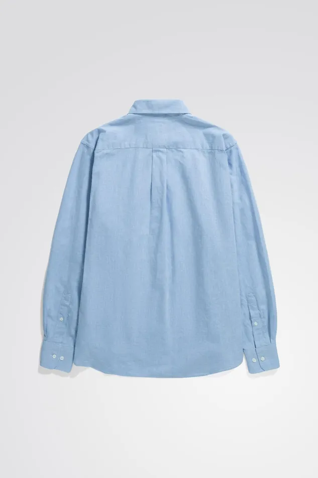 Men Algot Relaxed Cotton Linen Shirt Pale Blue Norse Projects Shirting