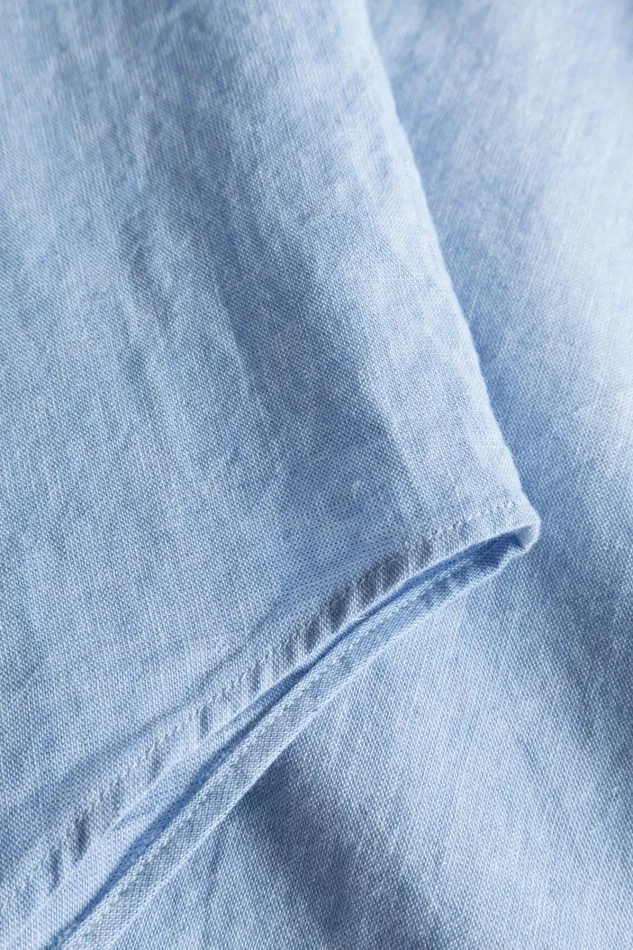 Men Algot Relaxed Cotton Linen Shirt Pale Blue Norse Projects Shirting