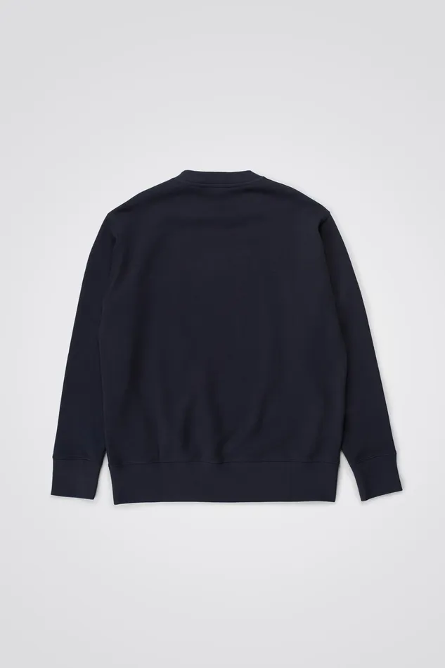 Men Arne Paint N Logo Sweatshirt Dark Navy Norse Projects Sweatshirts