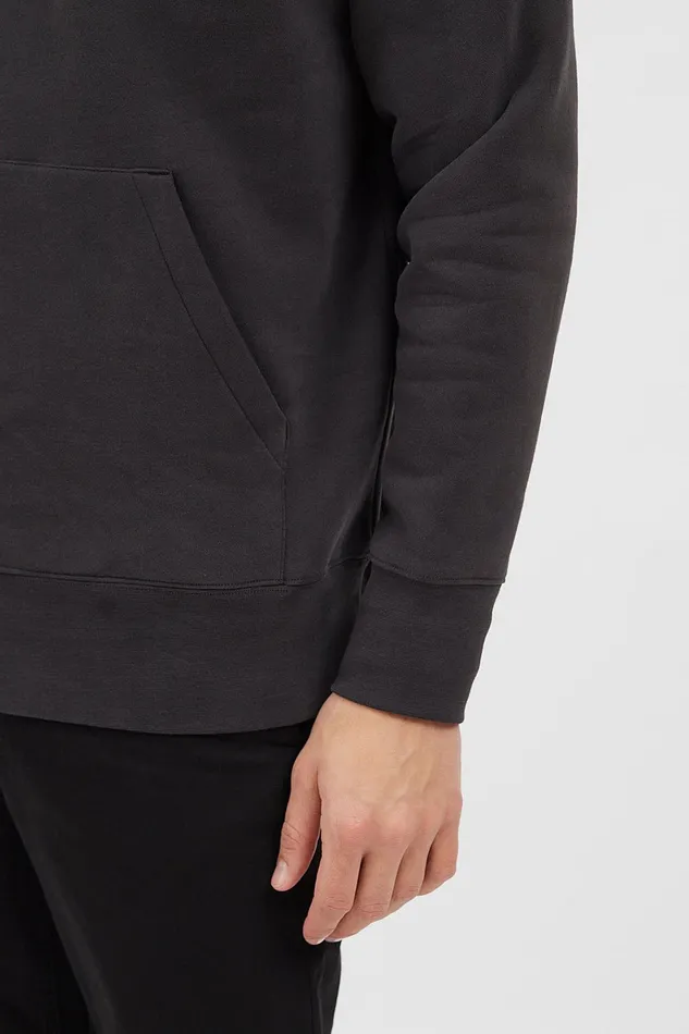 Men Arne Relaxed Fleece N Logo Hoodie Black Norse Projects Sweatshirts