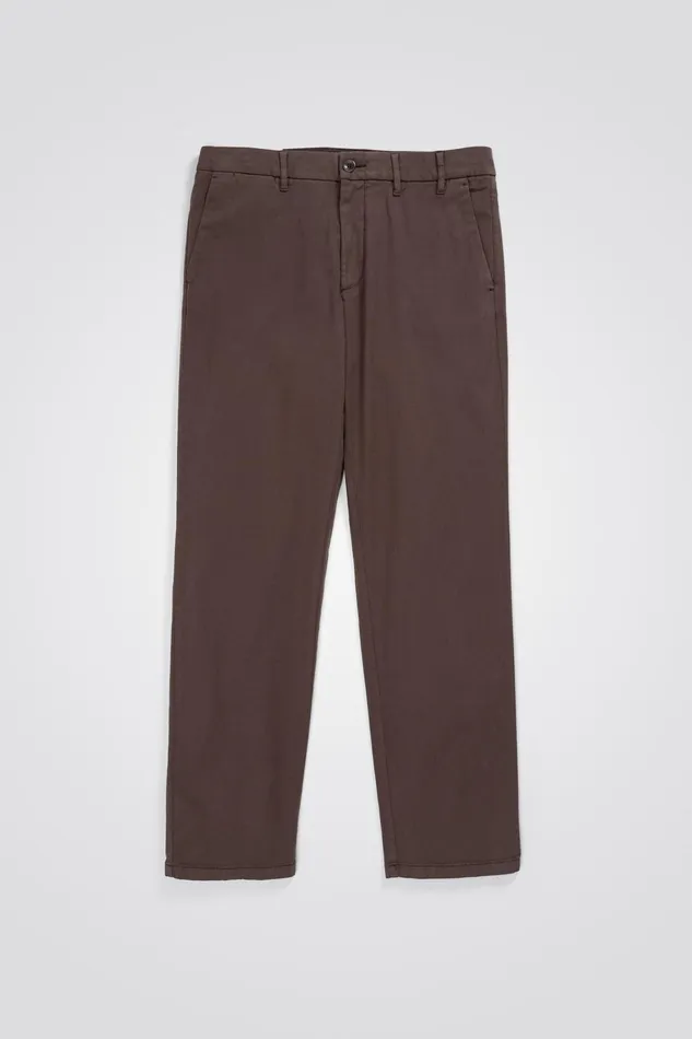 Men Aros Slim Light Stretch Chino Heathland Brown Norse Projects Trousers