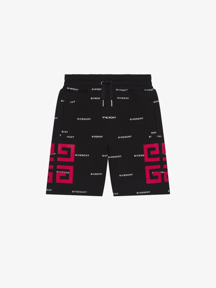 Men Baby 1 Month To 3 Years Givenchy GIVENCHY 4G Bermuda Shorts In Fleece Black