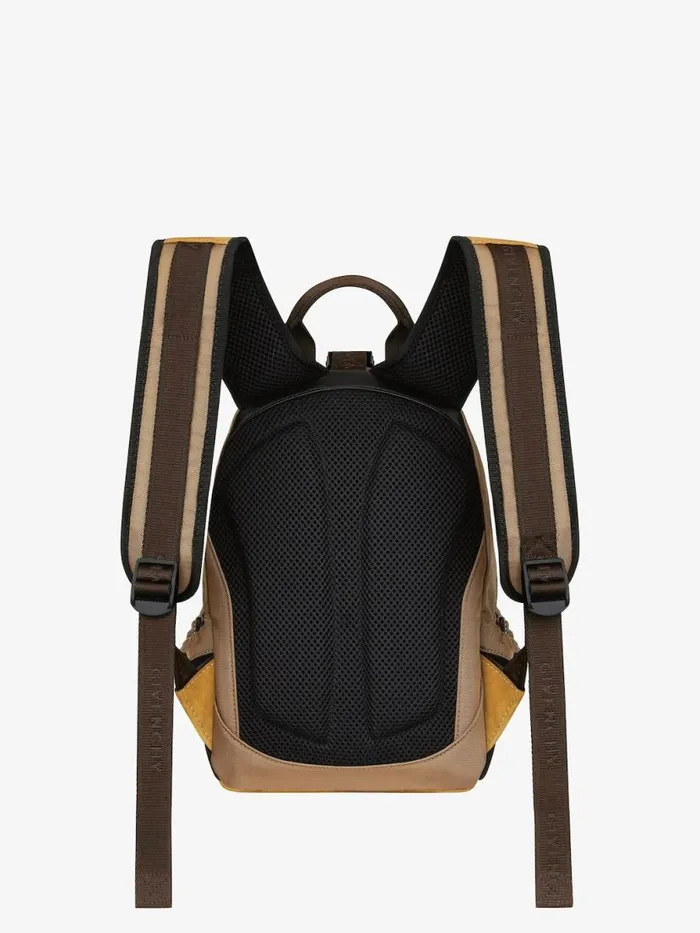 Men Backpacks Givenchy Small GTrail Backpack In Nubuck And Canvas Brown Men Backpacks Givenchy Small GTrail Backpack In Nubuck And Canvas Brown