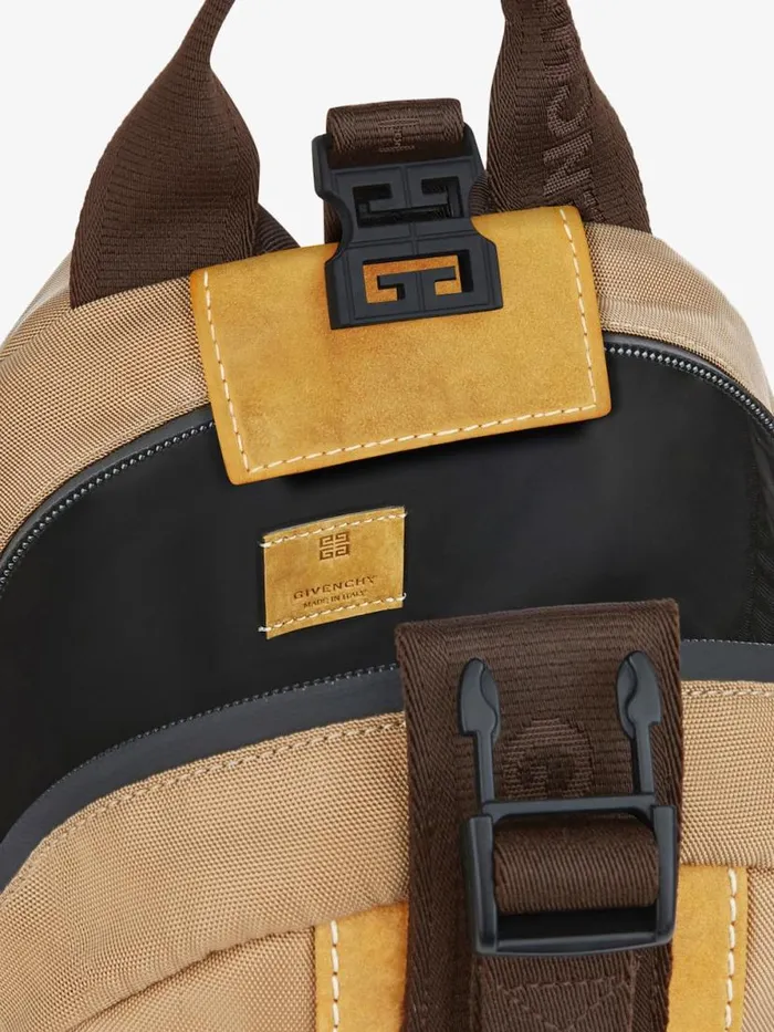 Men Backpacks Givenchy Small GTrail Backpack In Nubuck And Canvas Brown Men Backpacks Givenchy Small GTrail Backpack In Nubuck And Canvas Brown