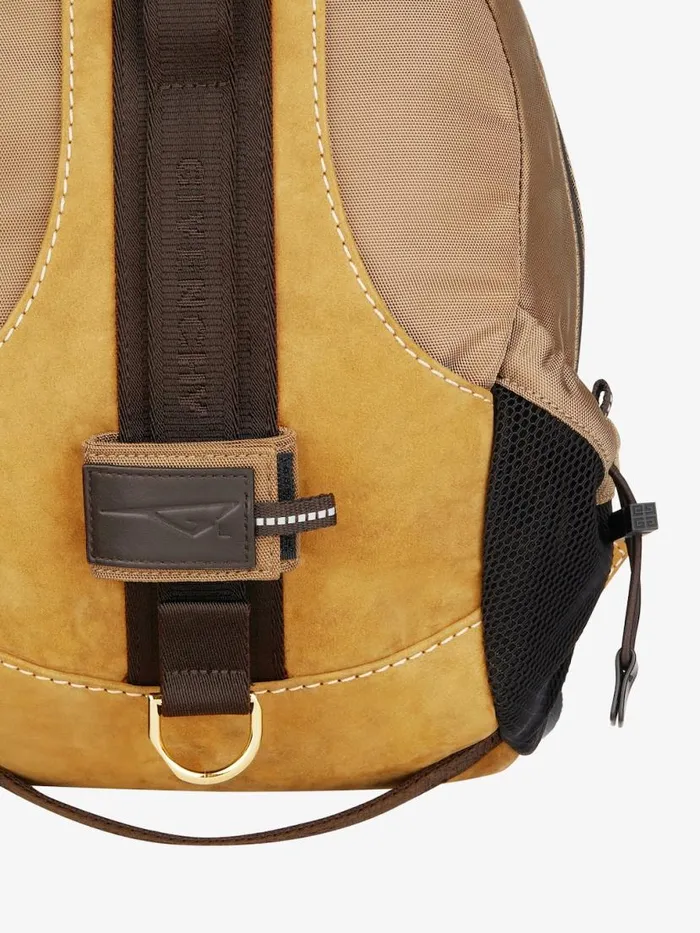 Men Backpacks Givenchy Small GTrail Backpack In Nubuck And Canvas Brown Men Backpacks Givenchy Small GTrail Backpack In Nubuck And Canvas Brown