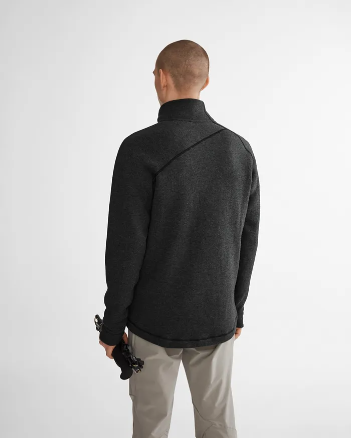 Men Balder Zip Thermal MidLayer Charcoal Klttermusen Fleeces and Sweaters