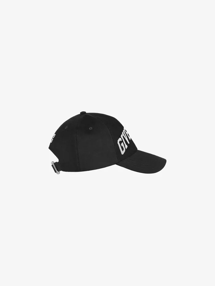 Men Beanies and Caps Givenchy GIVENCHY College Embroidered Cap In Cotton Black Men Beanies and Caps Givenchy GIVENCHY College Embroidered Cap In Cotton Black