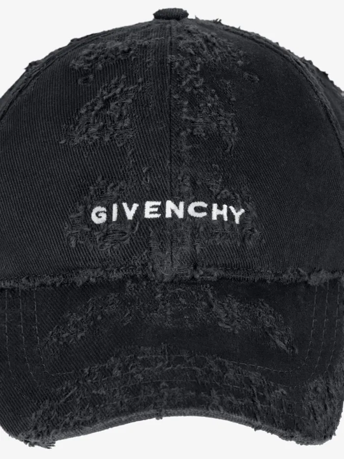 Men Beanies and Caps Givenchy GIVENCHY Embroidered Cap In Cotton Black Men Beanies and Caps Givenchy GIVENCHY Embroidered Cap In Cotton Black
